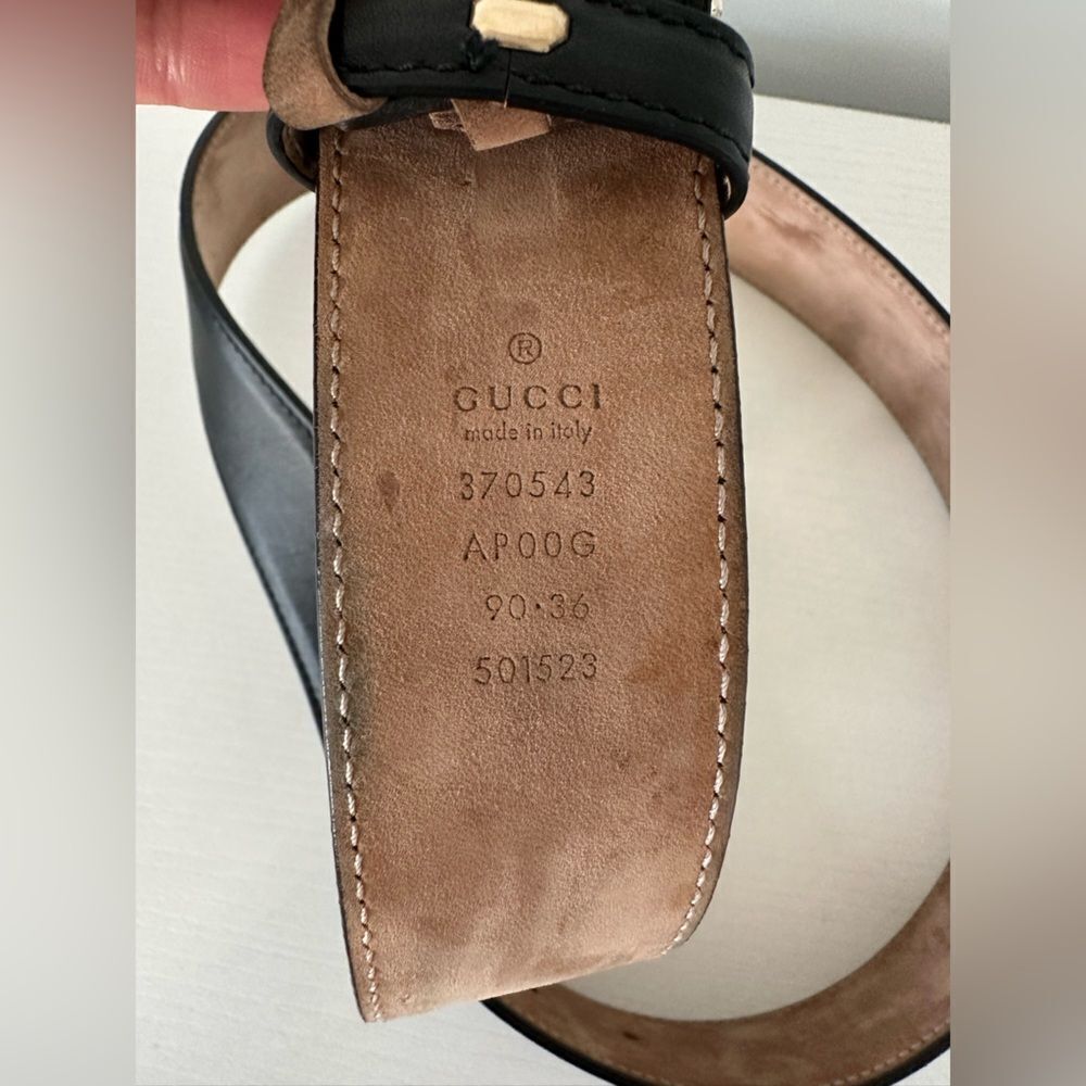 Black Gucci GG Interlocking Belt - Picture 6 of 9